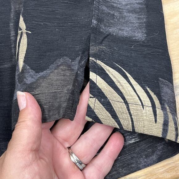 Havana Jack's Cafe Island Silk Camp Shirt Size XXL Palm Print Hawaiian Cruise - Picture 7 of 8